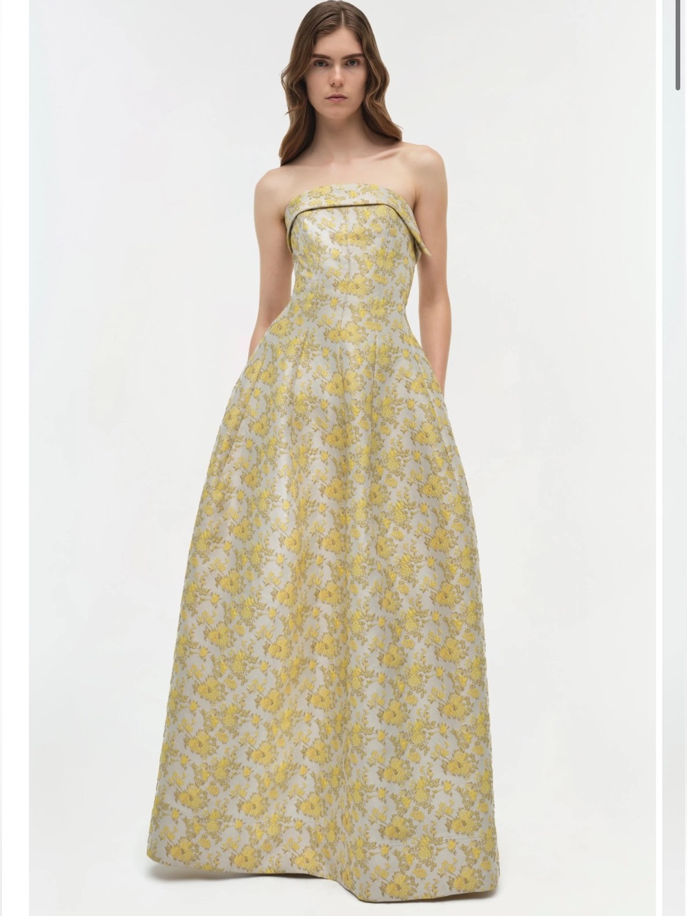 Simkhai Octavia Jacquard Strapless Gown